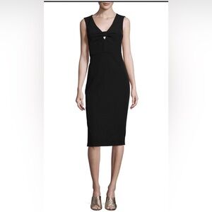 Laundry by Design Black Sheath Midi Dress